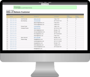 XMS Direct Dial (DID) sample screen 1